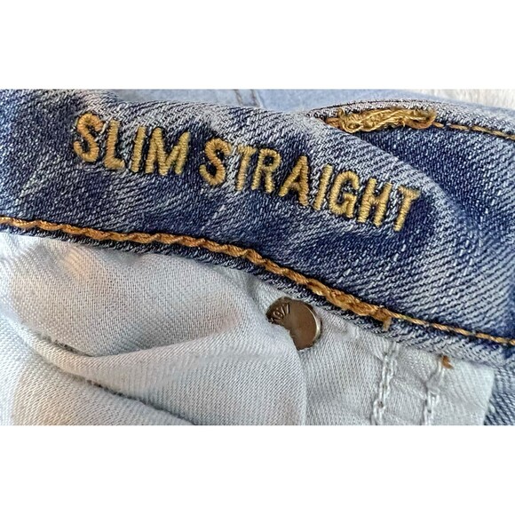 American Eagle Slim Straight Jeans Mens Size 32x34 Blue Denim Stretch Casual - Picture 5 of 16